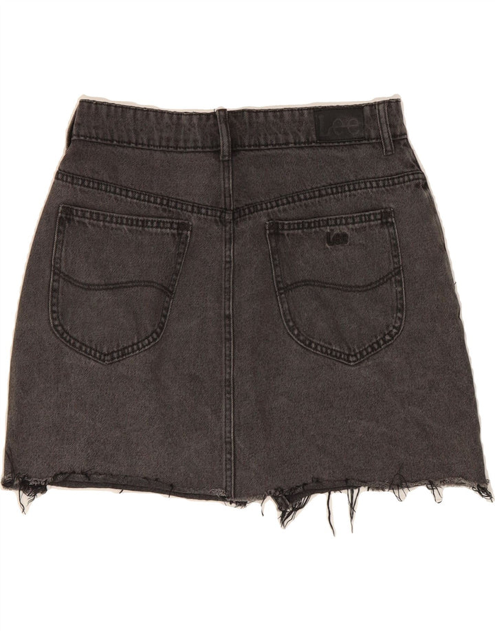 LEE Womens Denim Skirt US 11 Large W28 Grey Cotton Vintage Lee and Second-Hand Lee from Messina Hembry 