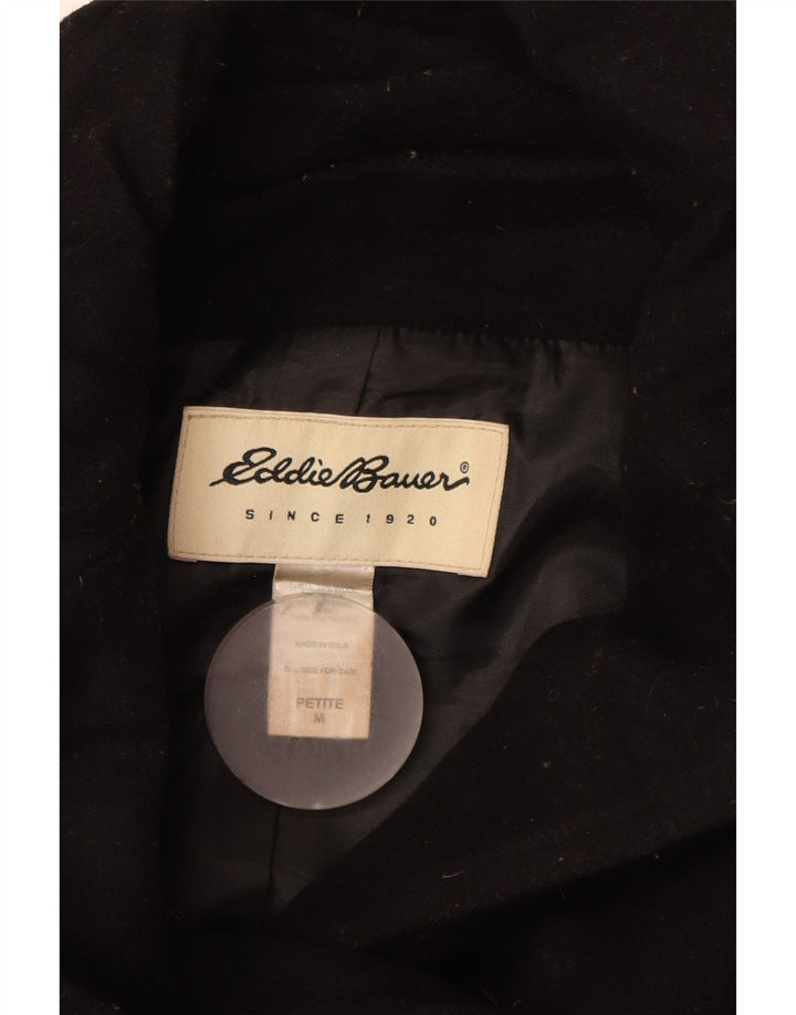 Eddie Bauer ženski petite pea kaput UK 14 srednje crna vuna