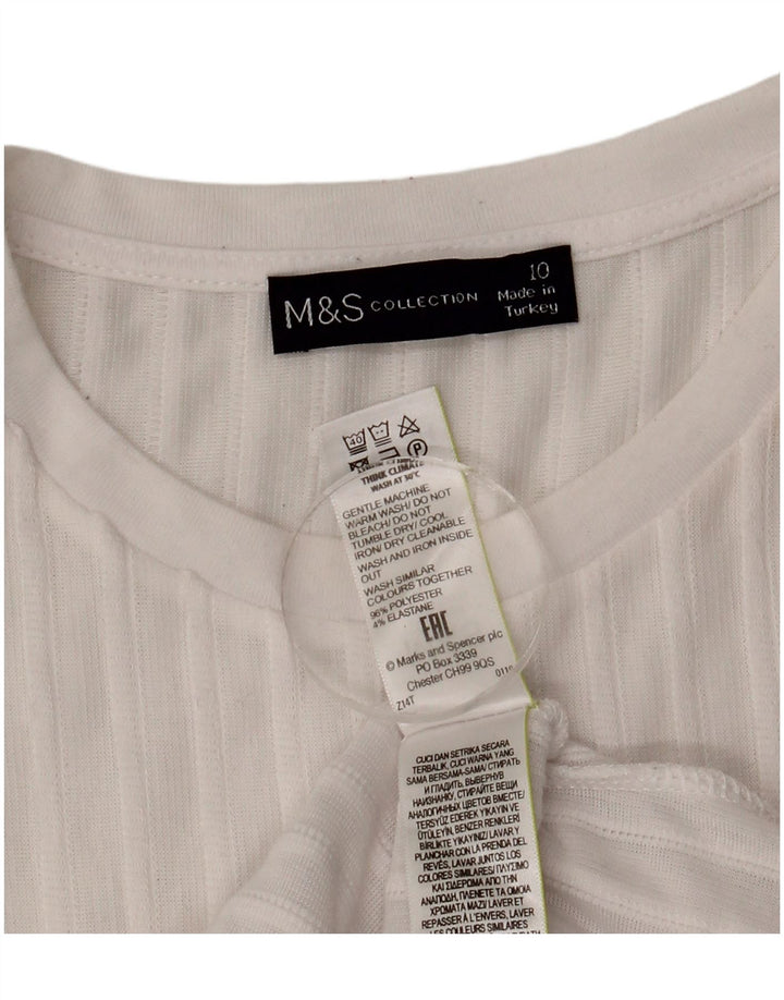 Marks & Spencer ženska prevelika majica dugih rukava UK 10 Mala bijela
