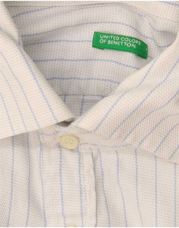 Benetton muška košulja srednje bijele pruge