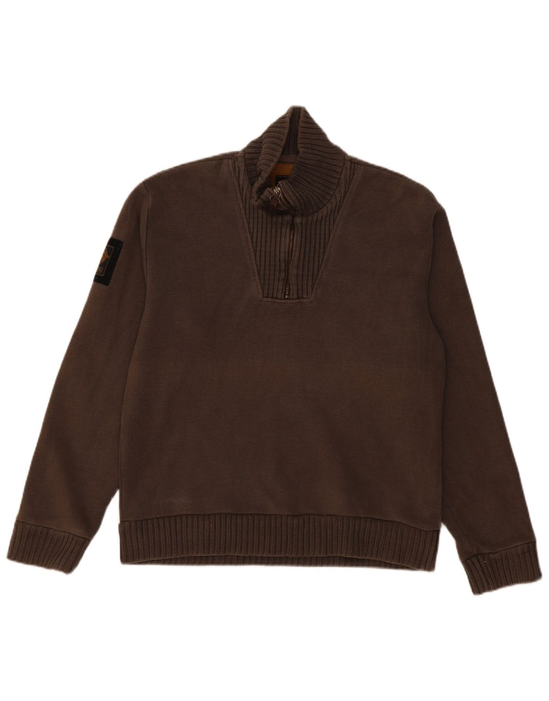 REPLAY muški džemper s izrezom i srednje sivim džemperom