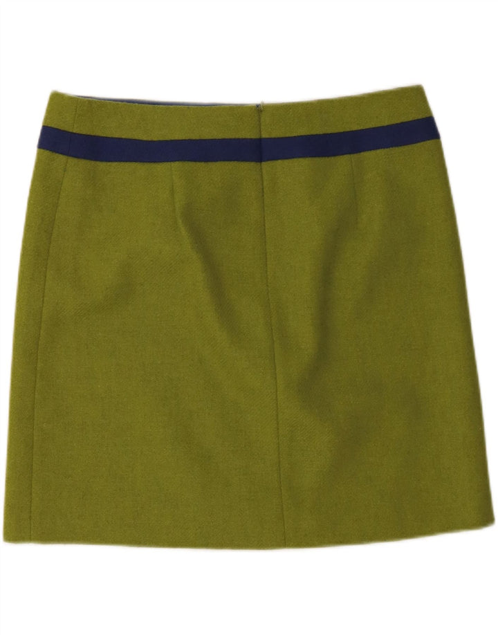 Boden ženska ravna suknja UK 16 velika W34 zelena vuna