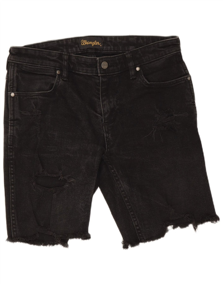 Wrangler ženske kratke traper kratke hlače W30 Srednje crni pamuk