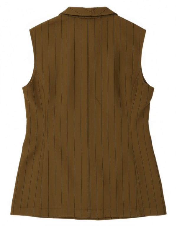 Rinascimento ženski sako bez rukava UK 14 Veliki kaki na pruge