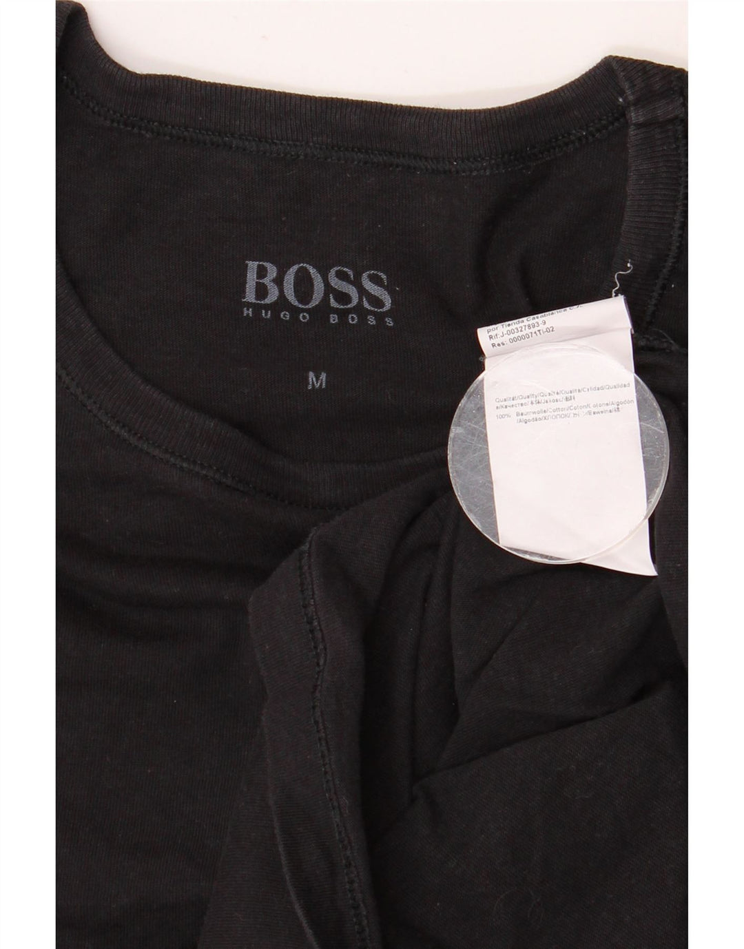 HUGO BOSS Muška majica kratkih rukava Srednji crni pamuk