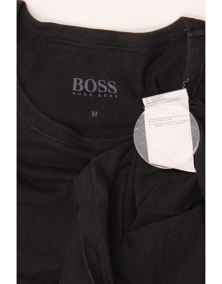 HUGO BOSS Muška majica kratkih rukava Srednji crni pamuk