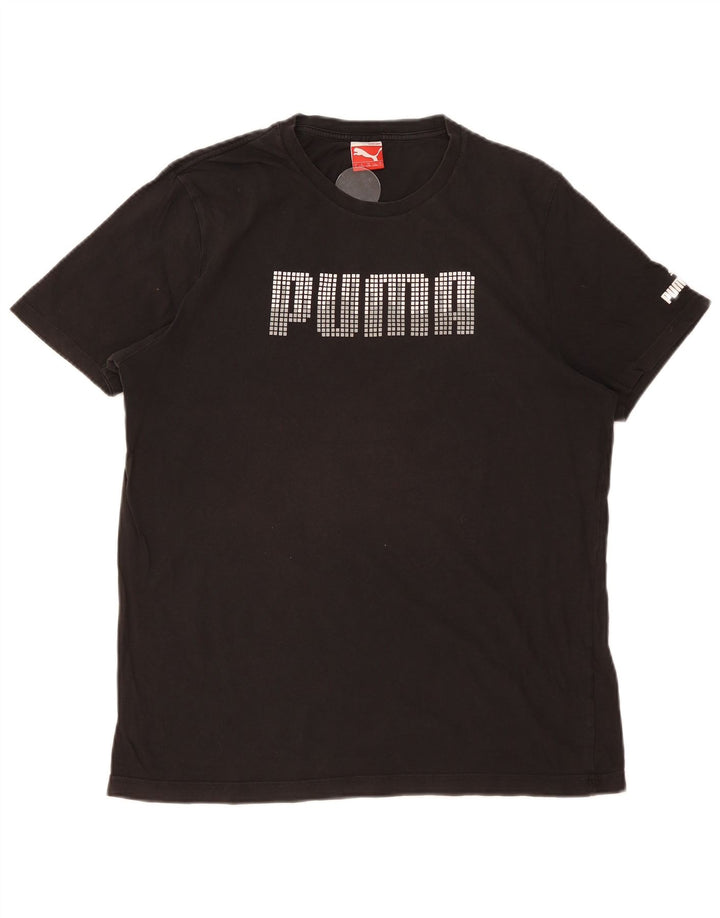 PUMA Muška velika crna majica s grafičkim motivima
