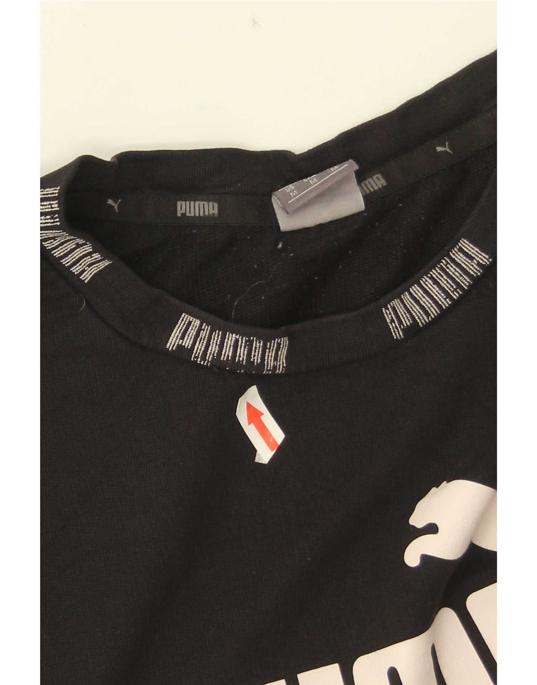 Puma muška grafička majica kratkih rukava Srednji crni pamuk