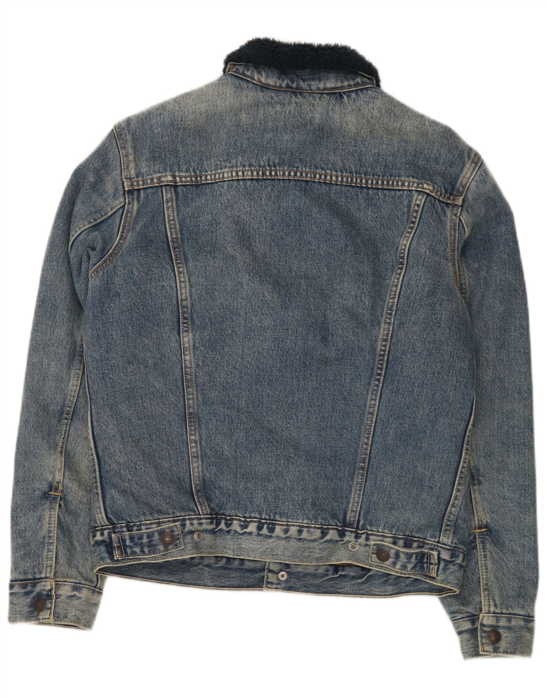 Levi's muška Sherpa traper jakna UK 36 Small Blue Cotton