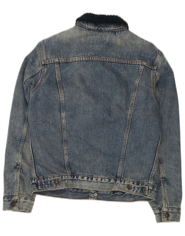 Levi's muška Sherpa traper jakna UK 36 Small Blue Cotton