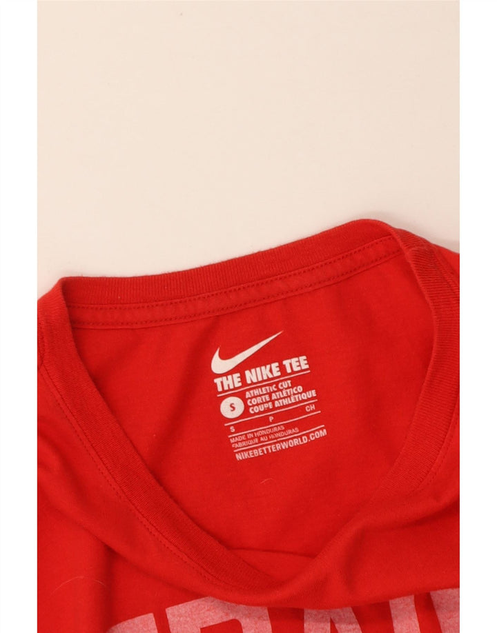 NIKE Mens Athletic Cut Graphic T-Shirt Top Small Red