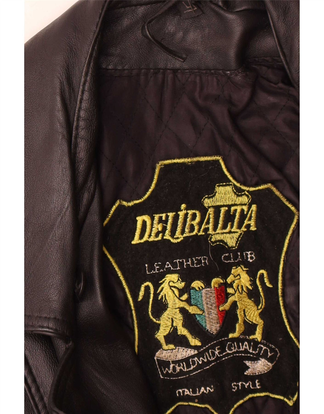Vintage ženska kožna biciklistička jakna UK 14 Srednja crna koža