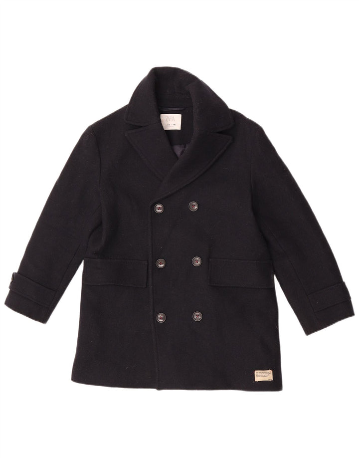 Zara Boys Pea coat 9-10 Years tamnoplavi