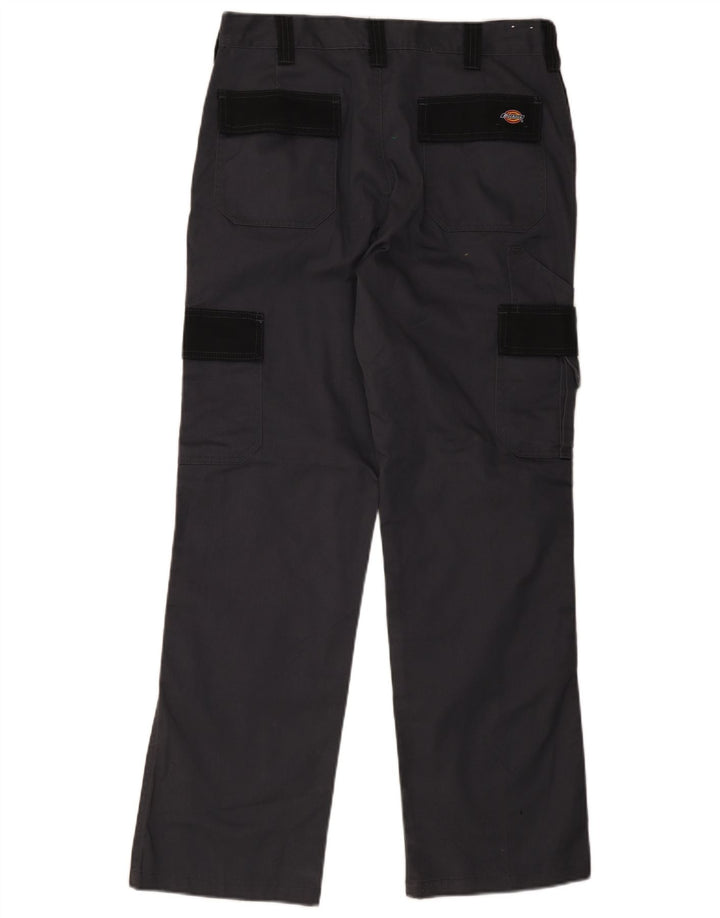 Dickies muške ravne kargo hlače W32 L30 sivi poliester u boji