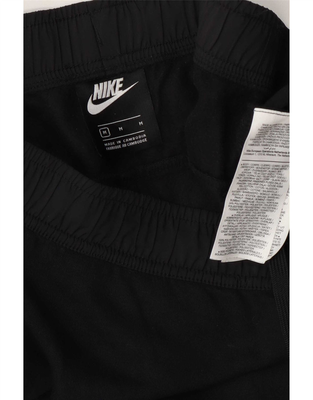 Nike muške trenirke s grafičkim motivima, srednje crne pamučne hlače