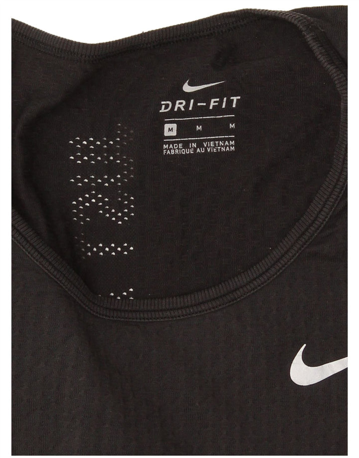 Nike Ženska Dri Fit majica s dugim rukavima UK 12 Srednje crni poliester