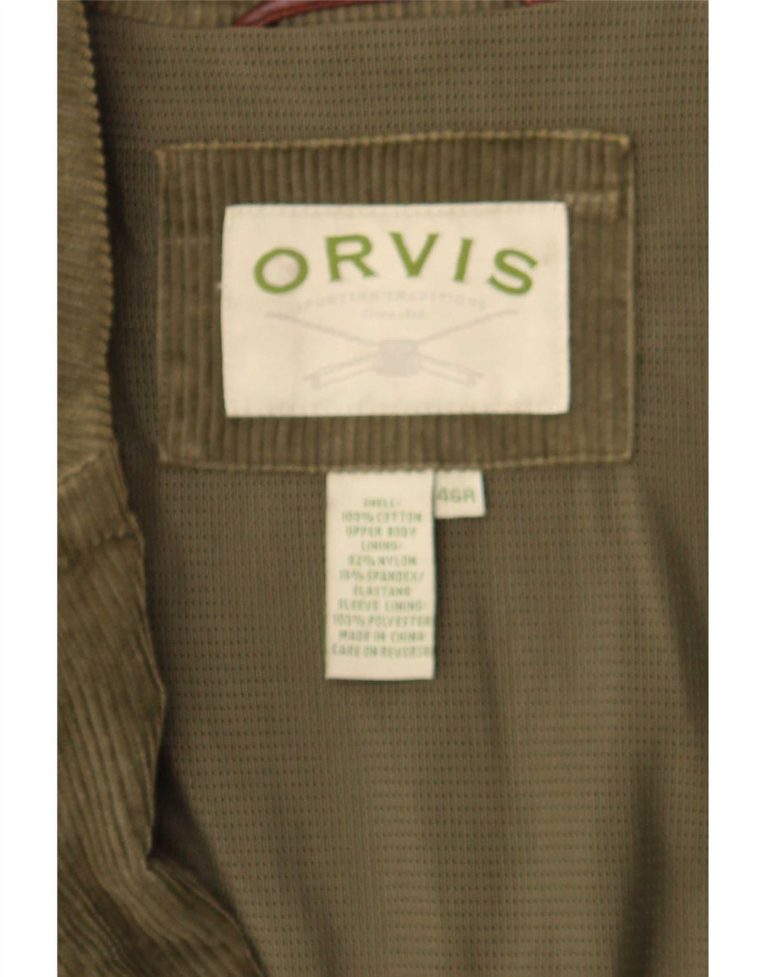 Orvis muška jakna od samta s 2 gumba EU 46 3XL zeleni pamuk
