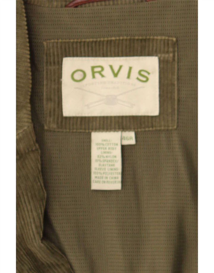 Orvis muška jakna od samta s 2 gumba EU 46 3XL zeleni pamuk