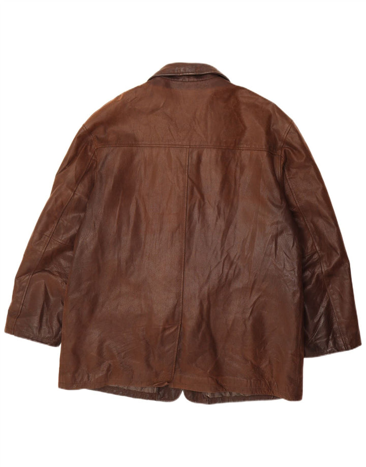VINTAGE muška kožna jakna IT 52 XL smeđa koža