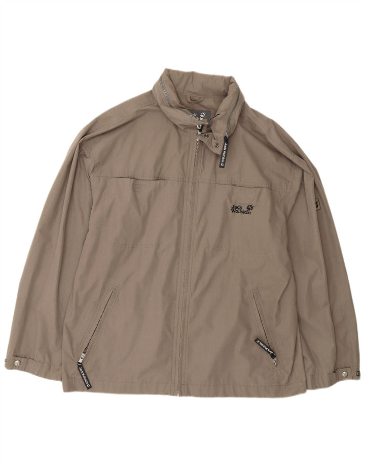 Jack Wolfskin muška pomoćna jakna s kapuljačom UK 40 veliki sivi poliester