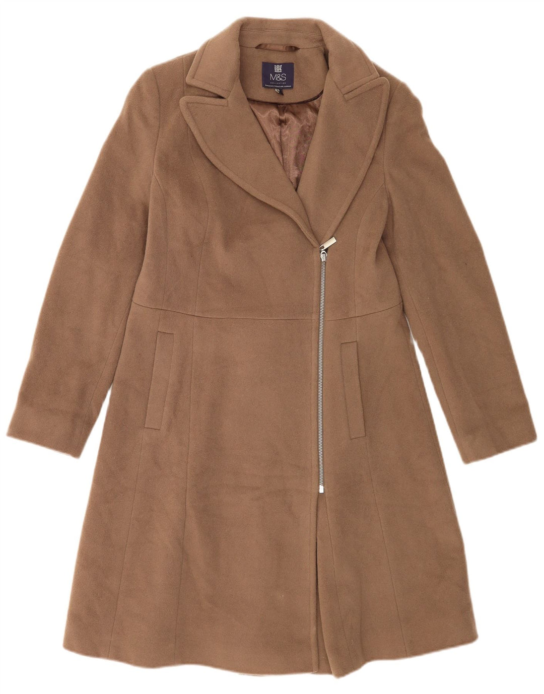 Marks & Spencer ženski kaput UK 10 Small Beige Wool