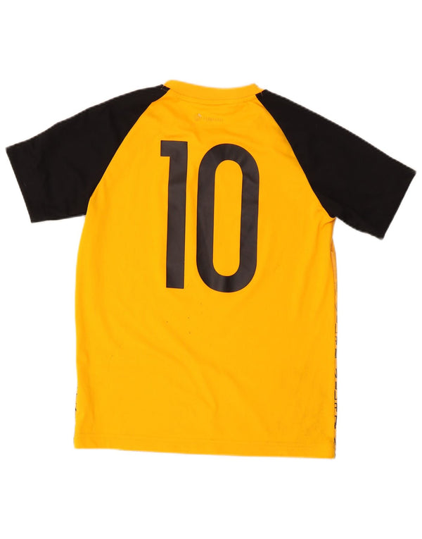 Adidas Boys MESSI Graphic T-Shirt Top 11-12 Years Yellow Poliester Sports