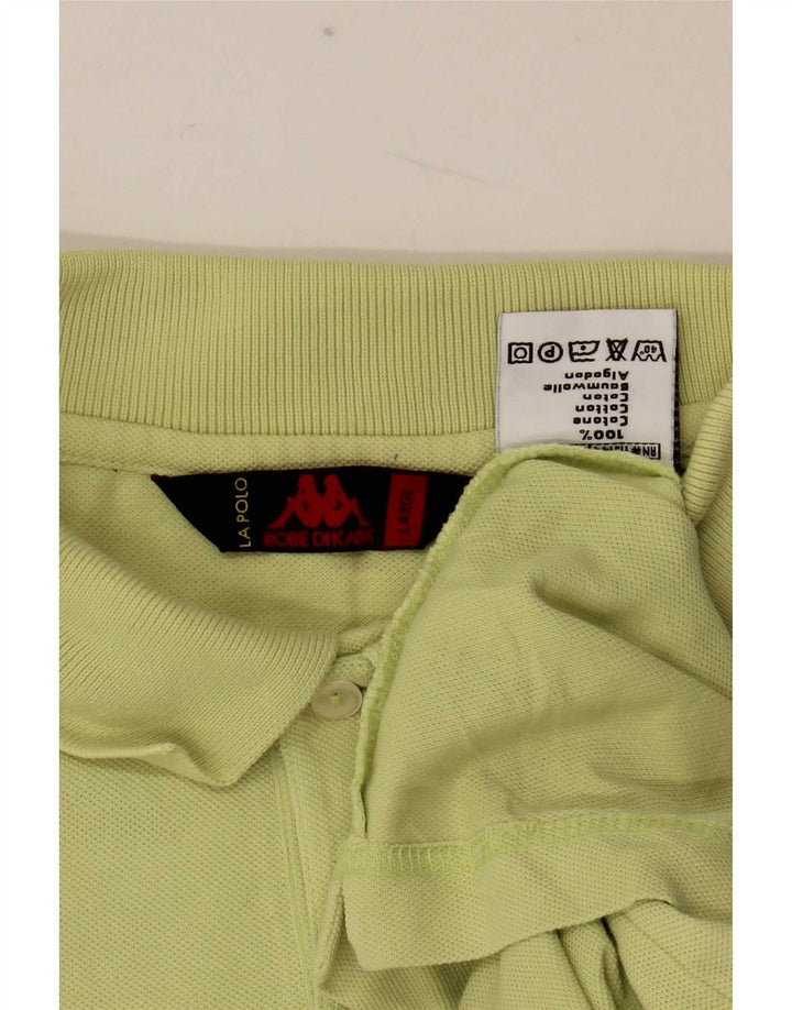 Kappa Mens Polo Shirt Large Green Cotton