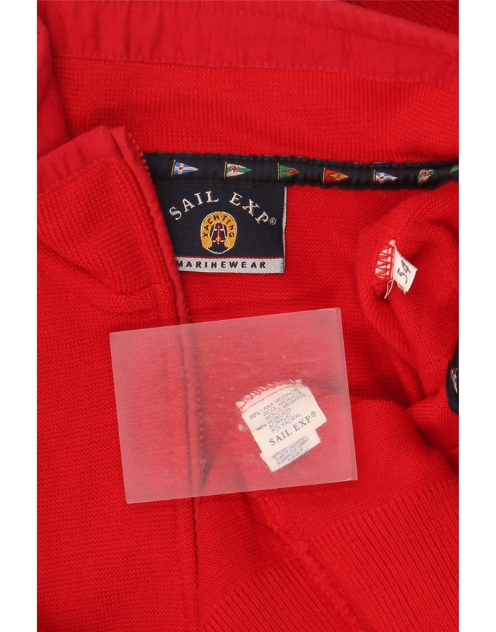Sail Exp muški džemper s izrezom i zipom IT 54 XL crvena vuna