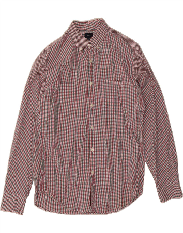 J. CREW Mens Shirt Medium Red Check Vintage J. Crew and Second-Hand J. Crew from Messina Hembry 