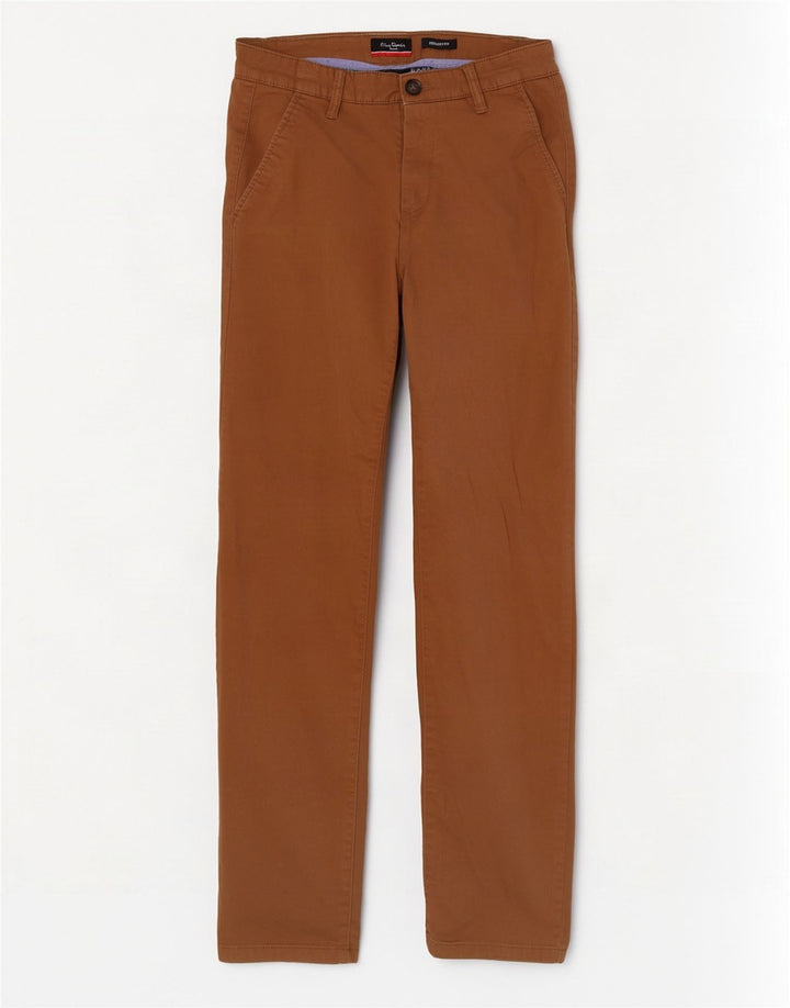 Pierre Cardin muške chino hlače regularnog kroja W30 L30 bež poliester
