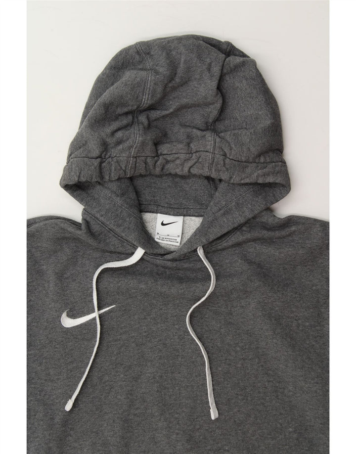 NIKE Womens Oversized Hoodie Jumper UK 14 Medium Grey Cotton Vintage Nike and Second-Hand Nike from Messina Hembry 