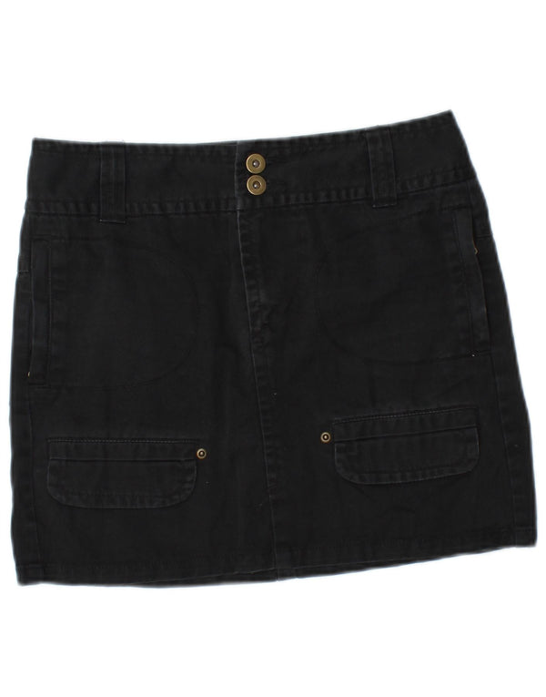 BENETTON Womens Mini Denim Skirt W28 Medium Black
