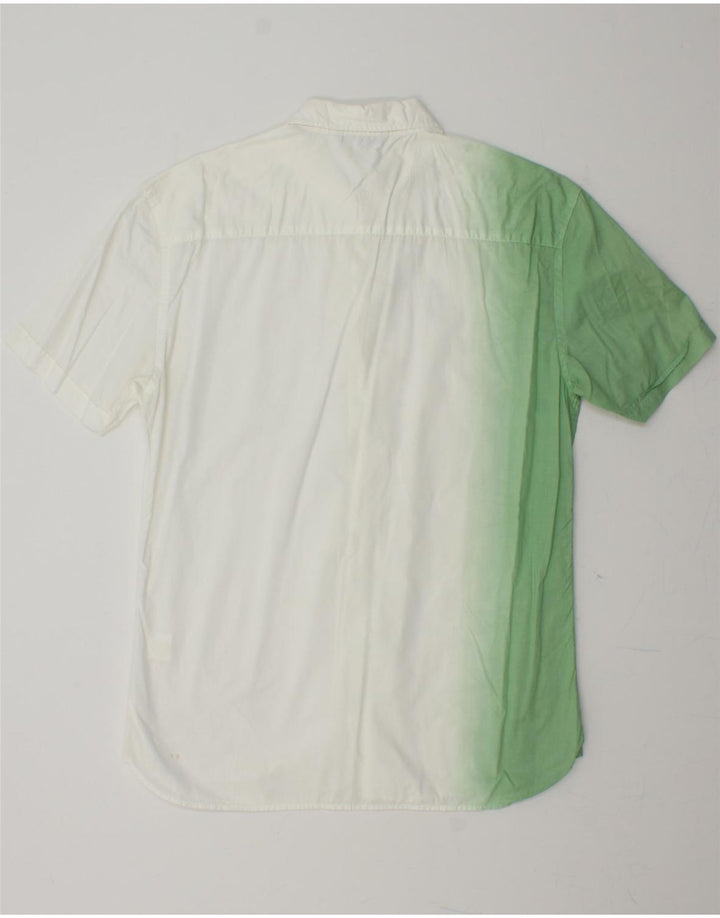 JACK & JONES Mens Short Sleeve Shirt XL White Colourblock Vintage Jack & Jones and Second-Hand Jack & Jones from Messina Hembry 
