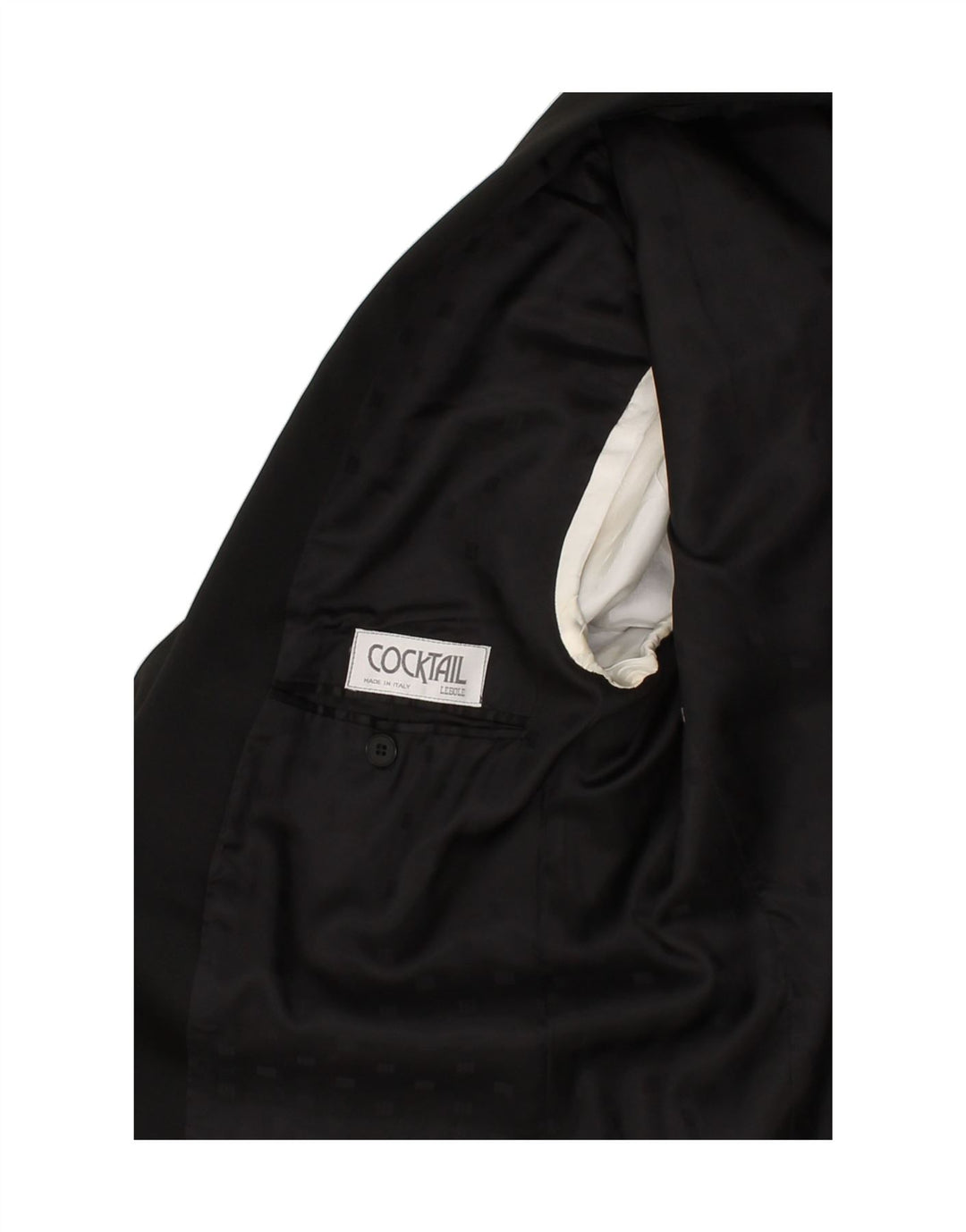 VINTAGE Mens 1 Button Blazer Jacket UK 38 Medium Black Vintage Vintage and Second-Hand Vintage from Messina Hembry 