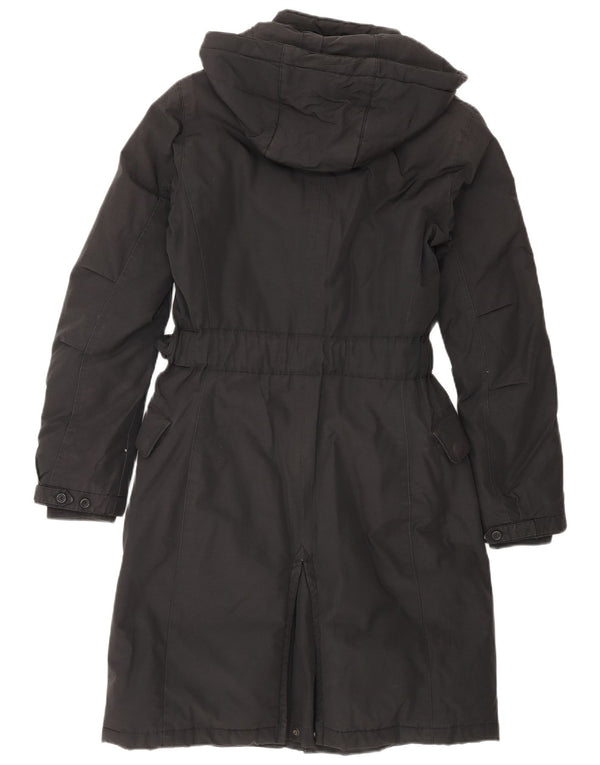 Woolrich ženski podstavljeni kaput s kapuljačom UK 6 XS crni pamuk