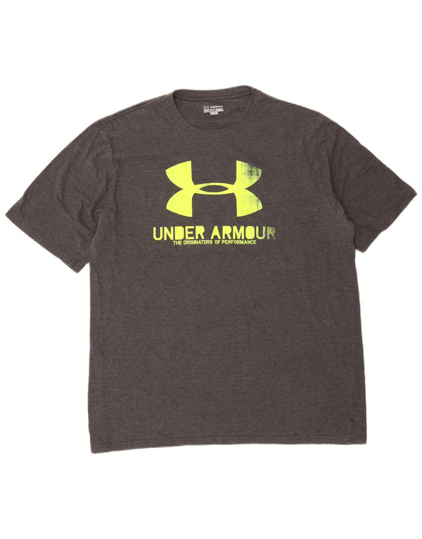Under Armour Top majica kratkih rukava Heat Gear Graphic 2XL, sivi pamuk