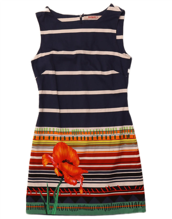 Desigual ženska plašt haljina bez rukava EU 36 Mala tamnoplava na pruge