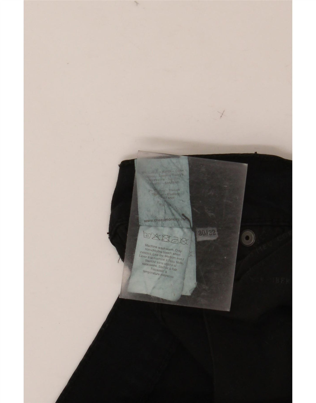 CHEAP MONDAY Muške uske traperice W30 L32 crni pamuk