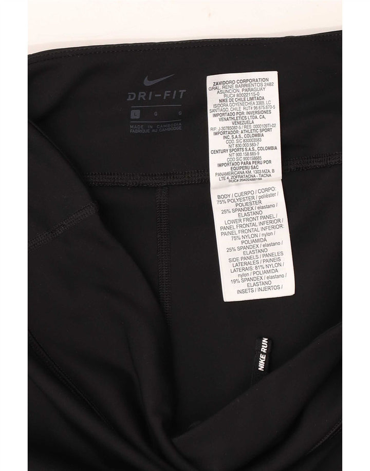 Nike ženske Dri Fit tajice velike crne poliesterske