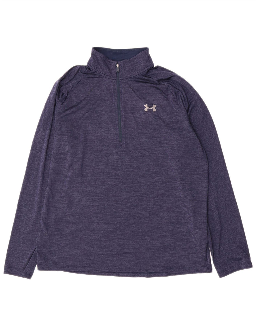 Under Armour, gornji dio trenirke s patentnim izrezom i velikim tamnoplavim prugama