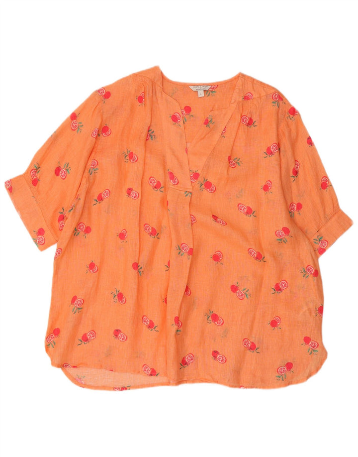 MONSOON Ženska velika grafička bluza Top UK 16 Large Orange Lan