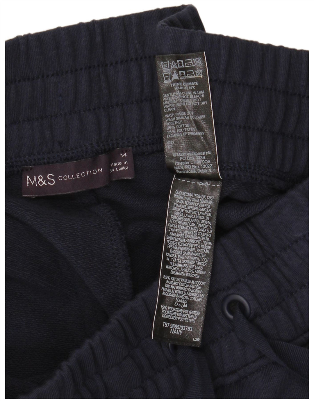 Marks & Spencer ženske sportske kratke hlače UK 14 Veliki tamnoplavi pamuk