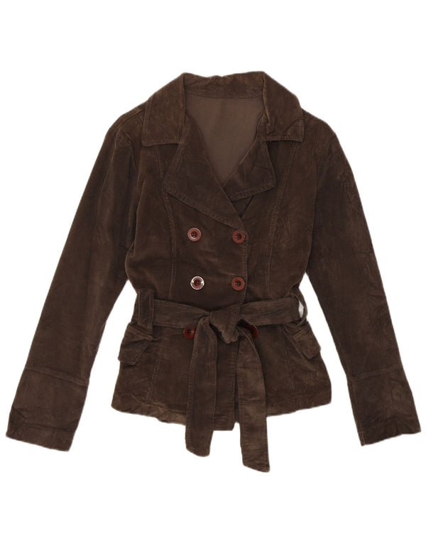 Vintage ženska jakna od samta UK 6 XS smeđi pamuk