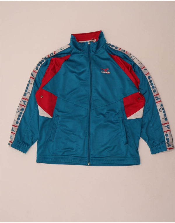 Diadora muška trenirka s grafičkim motivima, gornja jakna UK 44 XL, plava boja