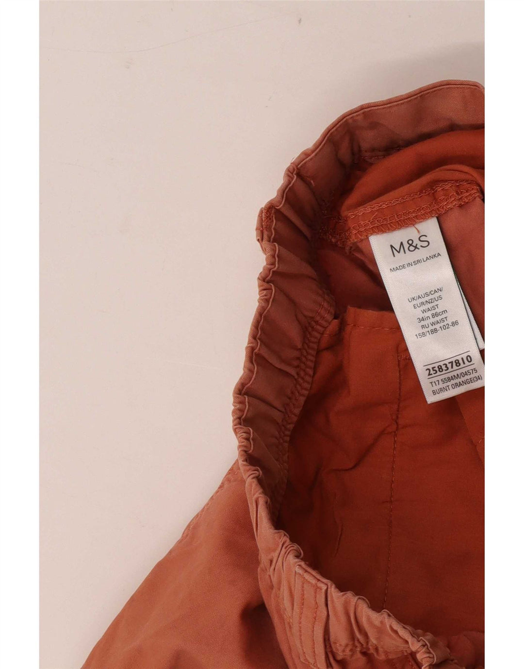 Marks & Spencer muške chino kratke hlače W34 veliki narančasti pamuk