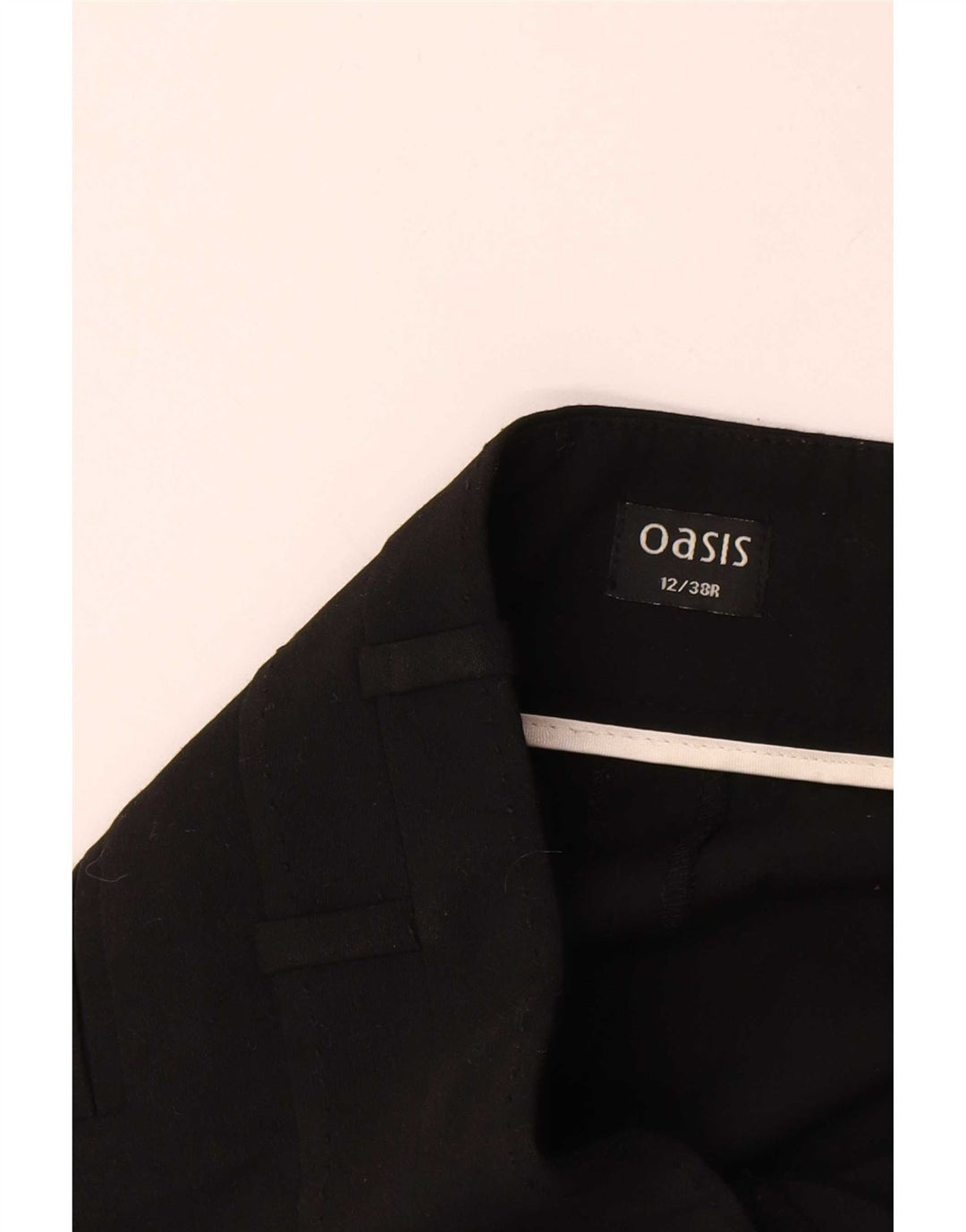 Ženske ležerne hlače Oasis Bootcut UK 12 srednje W34 L29 crni poliester