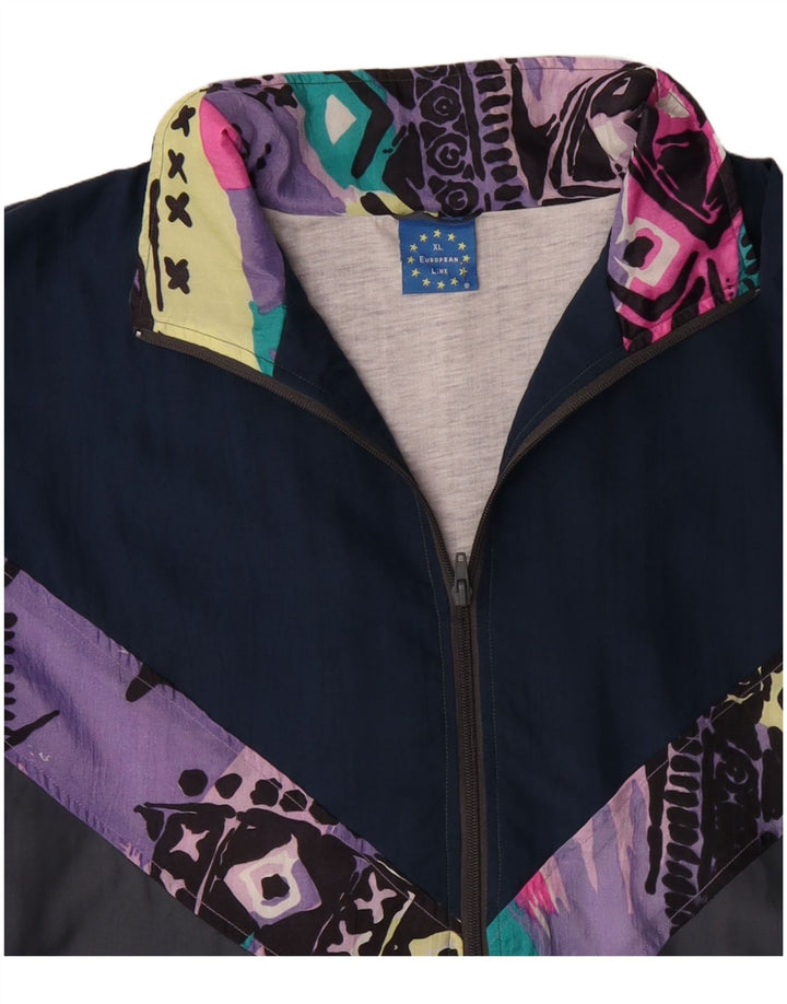 Vintage muška gornja jakna od trenirke XL sivi poliester u boji 90-ih