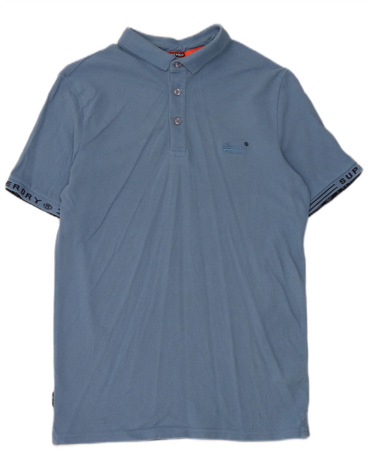 Superdry muška grafička polo majica srednje plavi pamuk