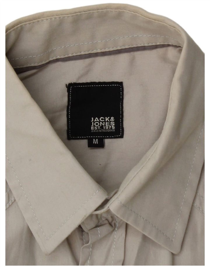 JACK & JONES muška košulja kratkih rukava srednje sivi pamuk