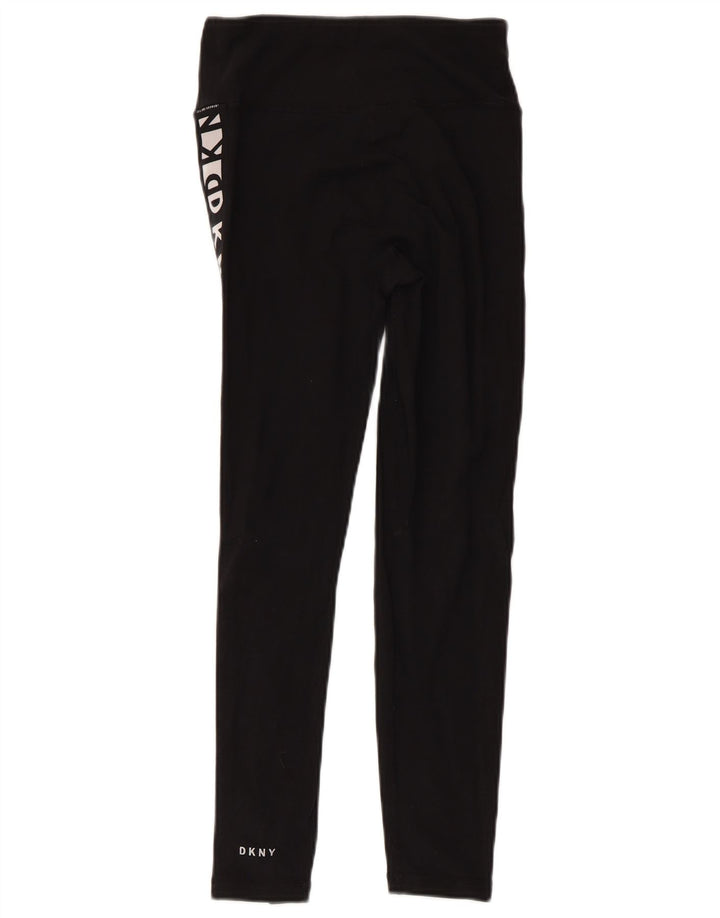 Dkny ženske grafičke tajice UK 4 XS crni pamuk